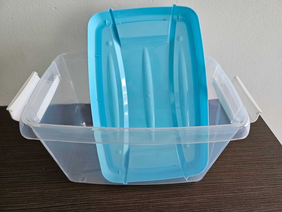 Пластмасова прозрачна кутия за съхранение на храна, играчки, лего