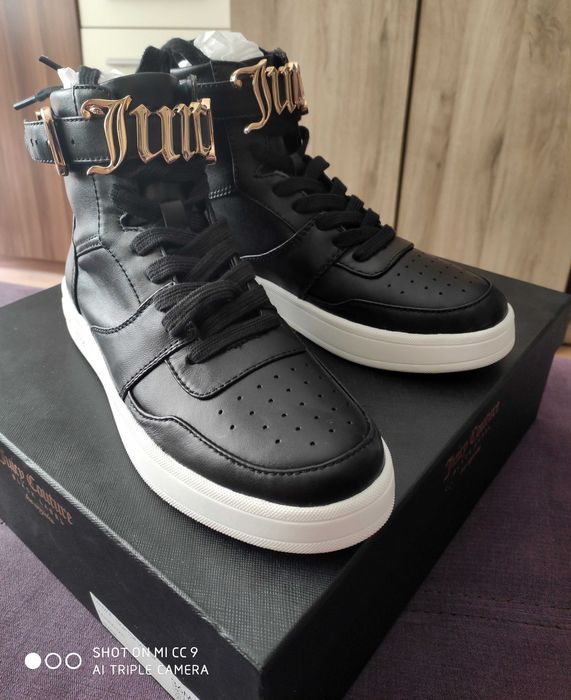 Juicy Couture - Нови високи кецове от естествена кожа