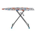 Masa de calcat cu cadru metalic si priza, grigio 112x 36 cm, H90 cm