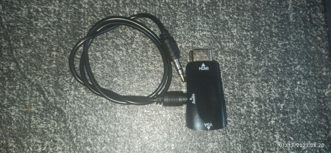 Adaptor VGA la HDMI cu mufa adio si cablu audio

Este nou doar probat,