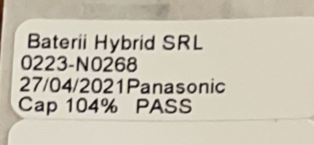 Reconditionam baterii pentru masini hybrid.