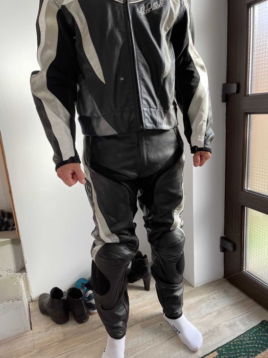 Costum moto piele 2 piese BÜSE – mărime XXL/XXXL – Stare excelentă!