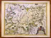 Hartă veche anul 1634 Transilvania - Siebenburgen