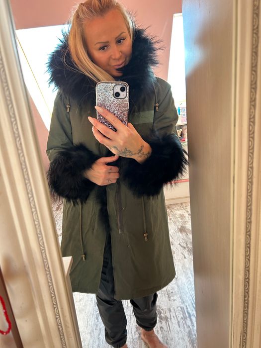 Парка с естествен косъм от лисица