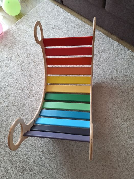 Balansoar curcubeu lemn varianta mare
