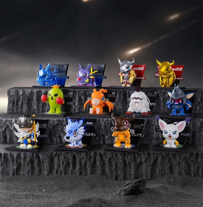 ОРИГИНАЛНА MetalGarurumon Pop Mart Digimon серия магнити