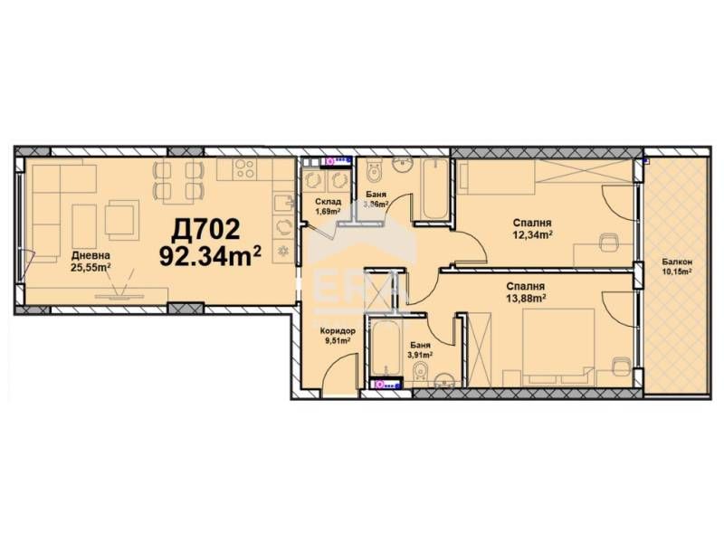Продава се Тристаен апартамент в София, Полигона - 108 кв.м за 1815 €/кв.м - Снимка #4