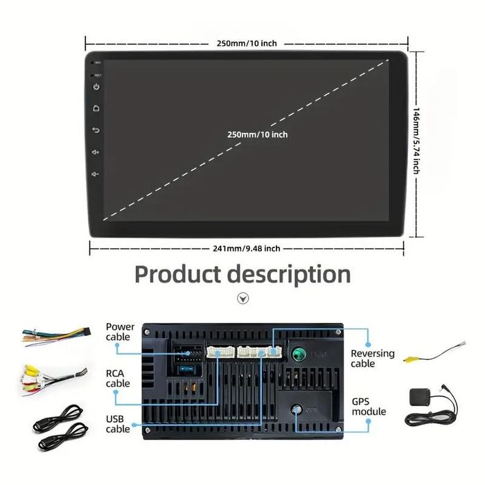 Мултимедия Навигация GPS 9 екран 1GB RAM+16GB съхранение, Bluetooth