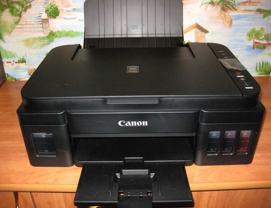 Струйный цветной МФУ принтер Canon G2400 - легкая заправка. Заправлен.