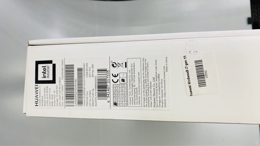 Huawei MateBook 14, i7-gen11, 16gb ram, 512gb Ssd, video 2gb cod15592