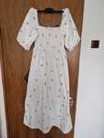 Rochie alba cu floricele, marimea M