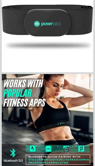 POWR LABS Bluetooth и ANT+ пулсомер с колан за гърди