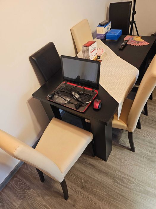Vand masa dinning extensibila cu 6 scaune