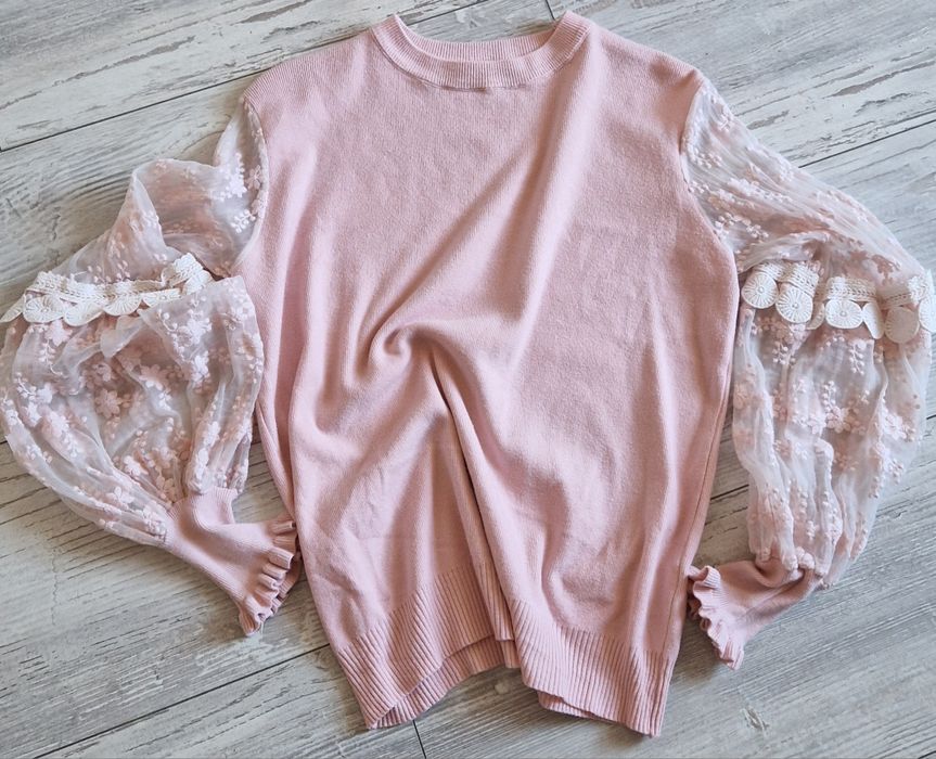 Интересни блузки с дантелени ръкави пролет/есен