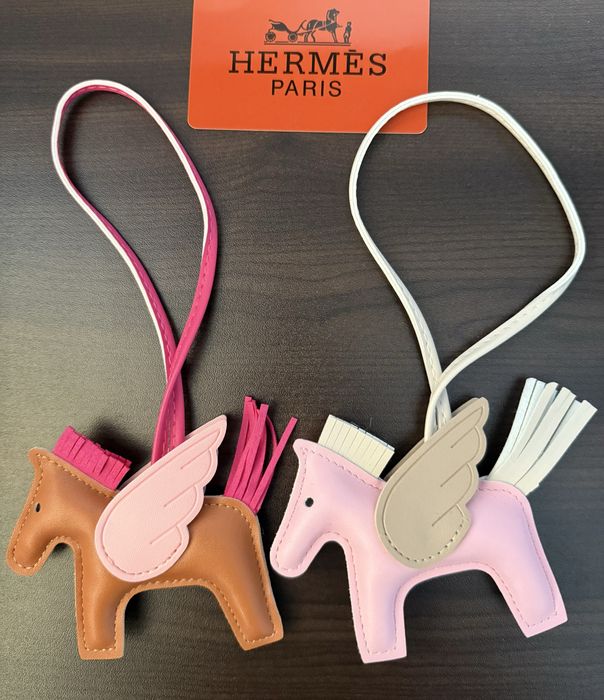 Hermes аксесоар конче за чанта от естествена кожа