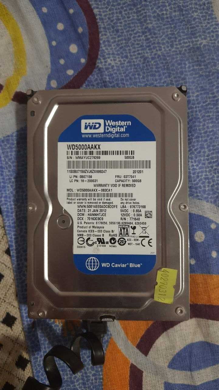 HDD 500 GB, 2 шт, разные форматы