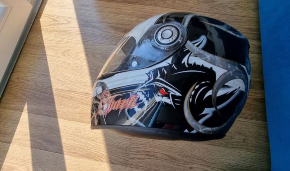 Casca moto Shatk RSI Acid Fiberglass, Carbon marimea M