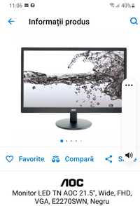 Vând Monitor LCD  AOC