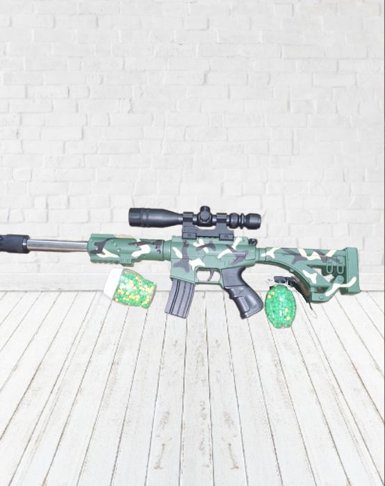 Pușcă Sniper de Jucărie – Camuflaj Militar, Modulară + Accesorii Inclu