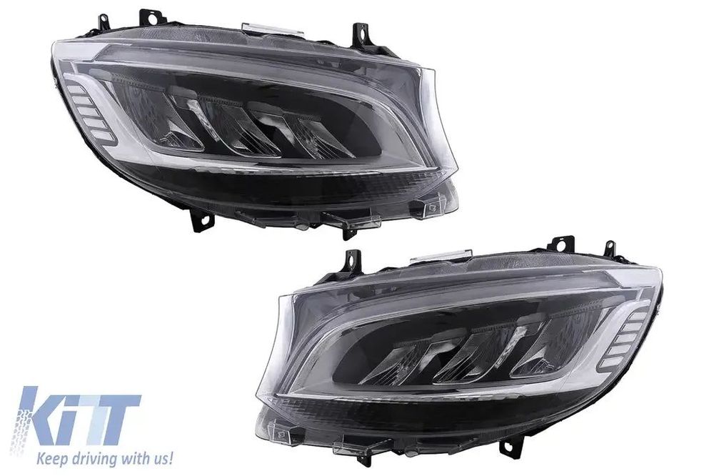 Faruri Full LED Mercedes Sprinter W907 Halogen (2019-2023) Negru
