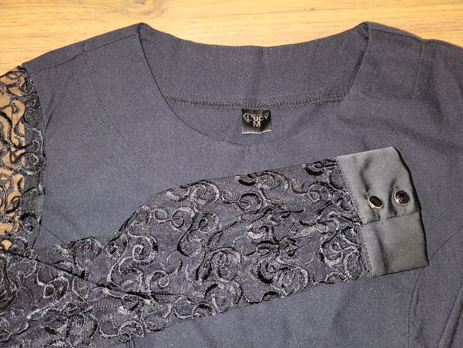 Елегантна черна блуза риза Lucy