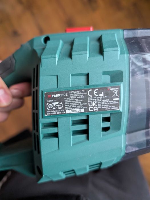 Акумулаторна прахосмукачка parkside 20V + батерия и зарядно и ГАРАНЦИЯ