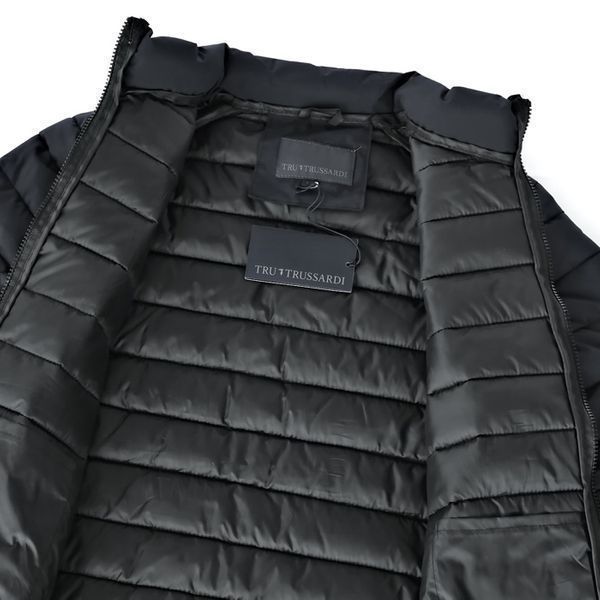 ПРОМО TRUSSARDI-М и L-Оригинално мъжко черно пухено яке