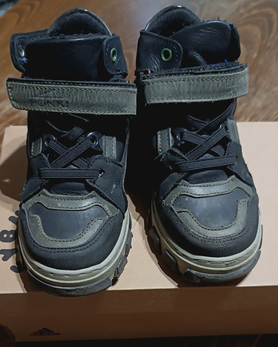 Детски дизайнерски боти PONKI DSQRED BLACK-KHAKI