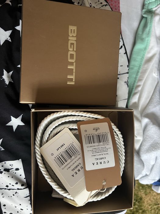 Curea Bigotti noua alba 125 cm