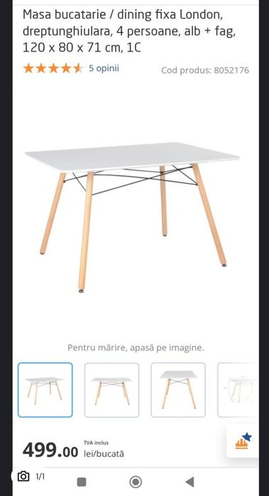 Masă dreptunghiulara dinning