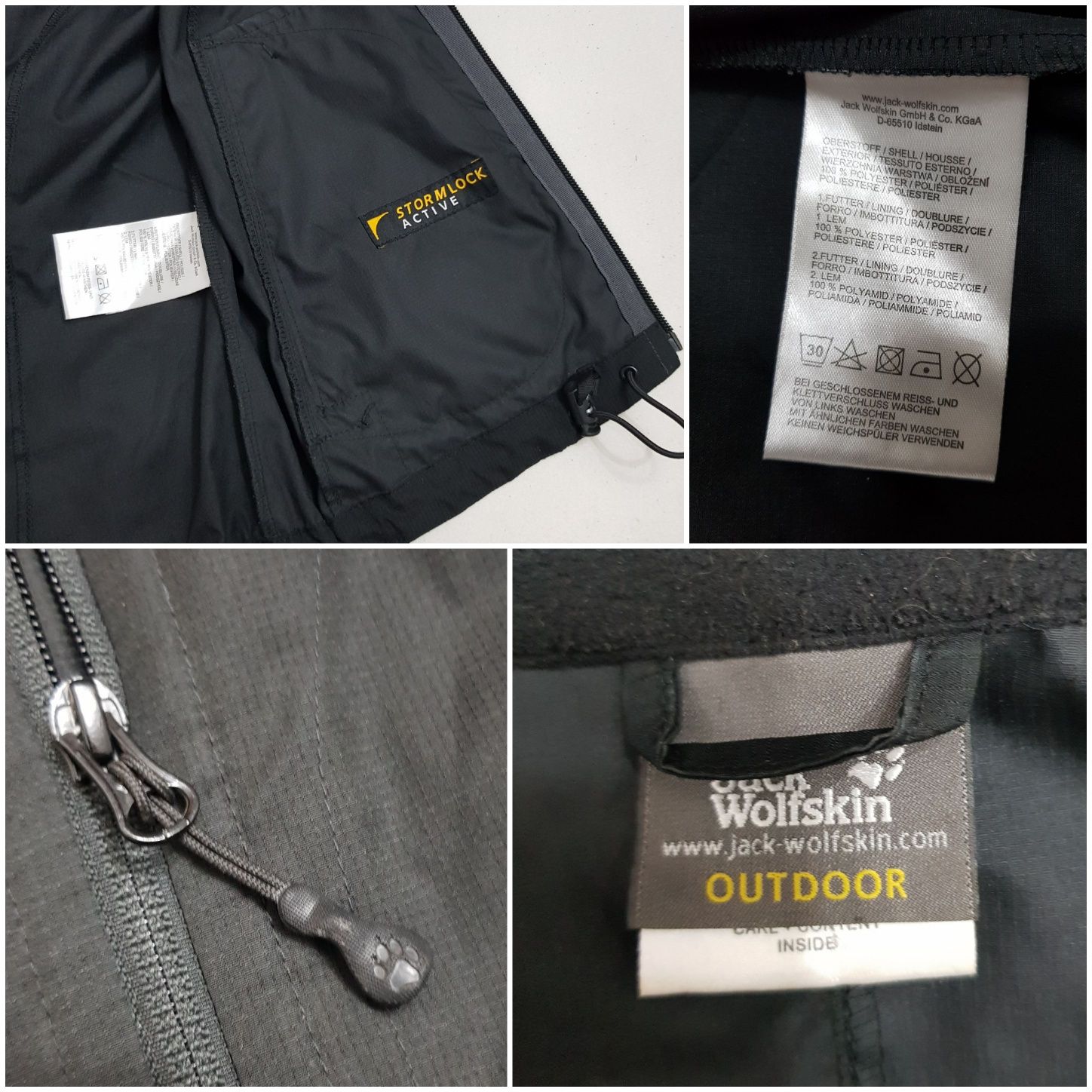 Jack Wolfskin Stormlock Active Black Waiscoat Vesta, mărimea S (lady)