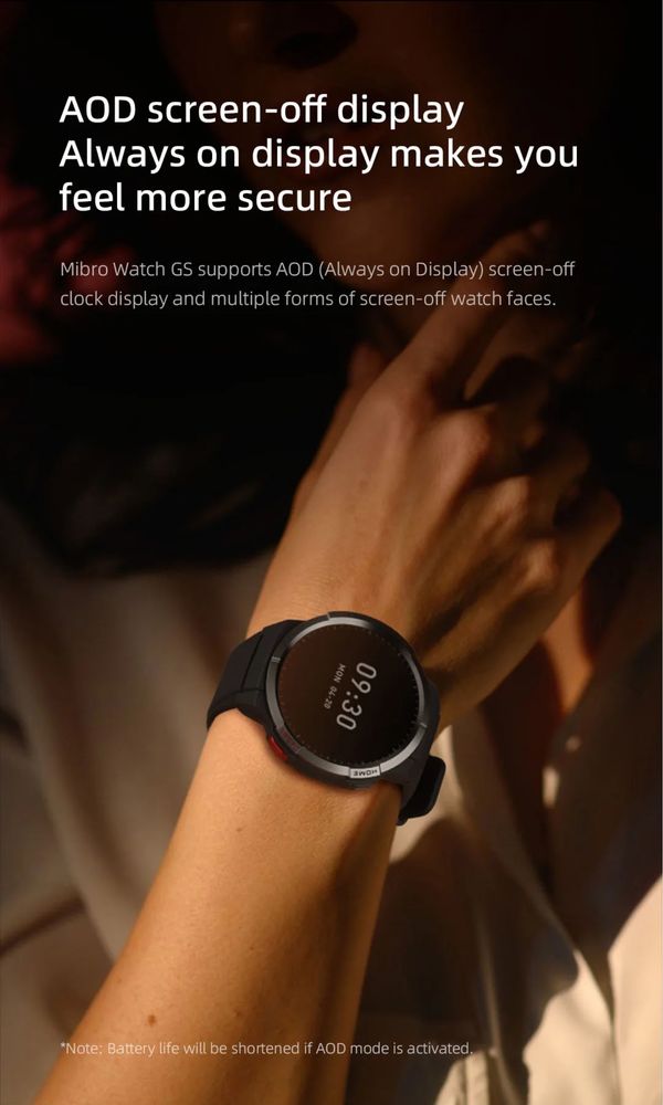 Xiaomi MiBro Watch GS amoled display