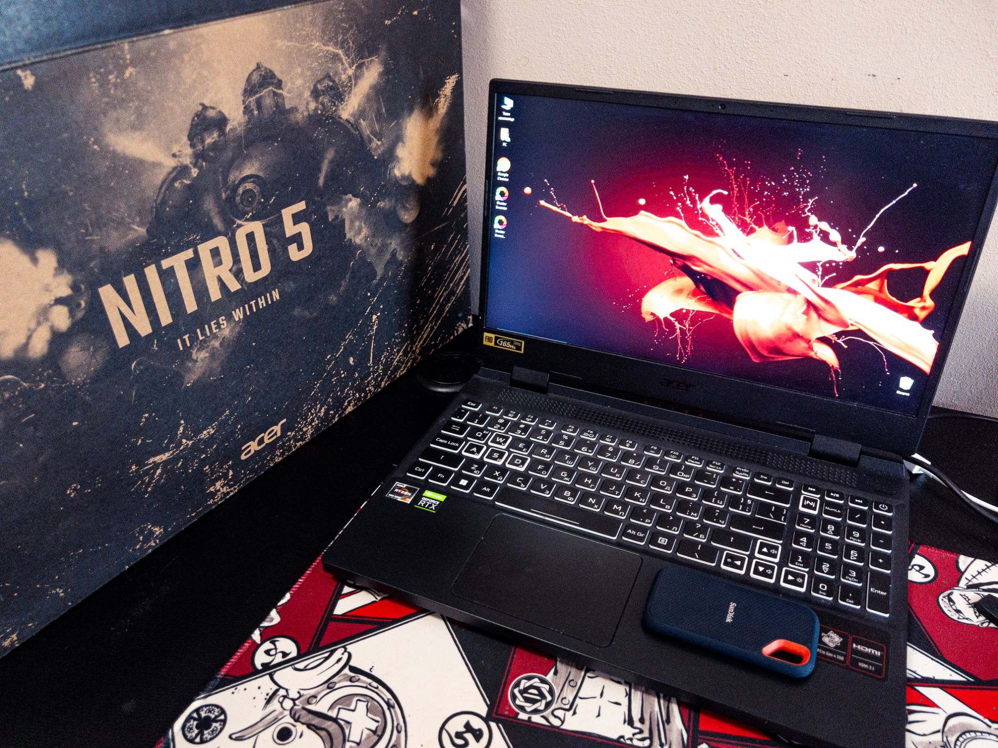 Геймърски лаптоп Acer Nitro 5 – Ryzen 7, RTX, 165Hz, 1TB SSD,16gb RAM