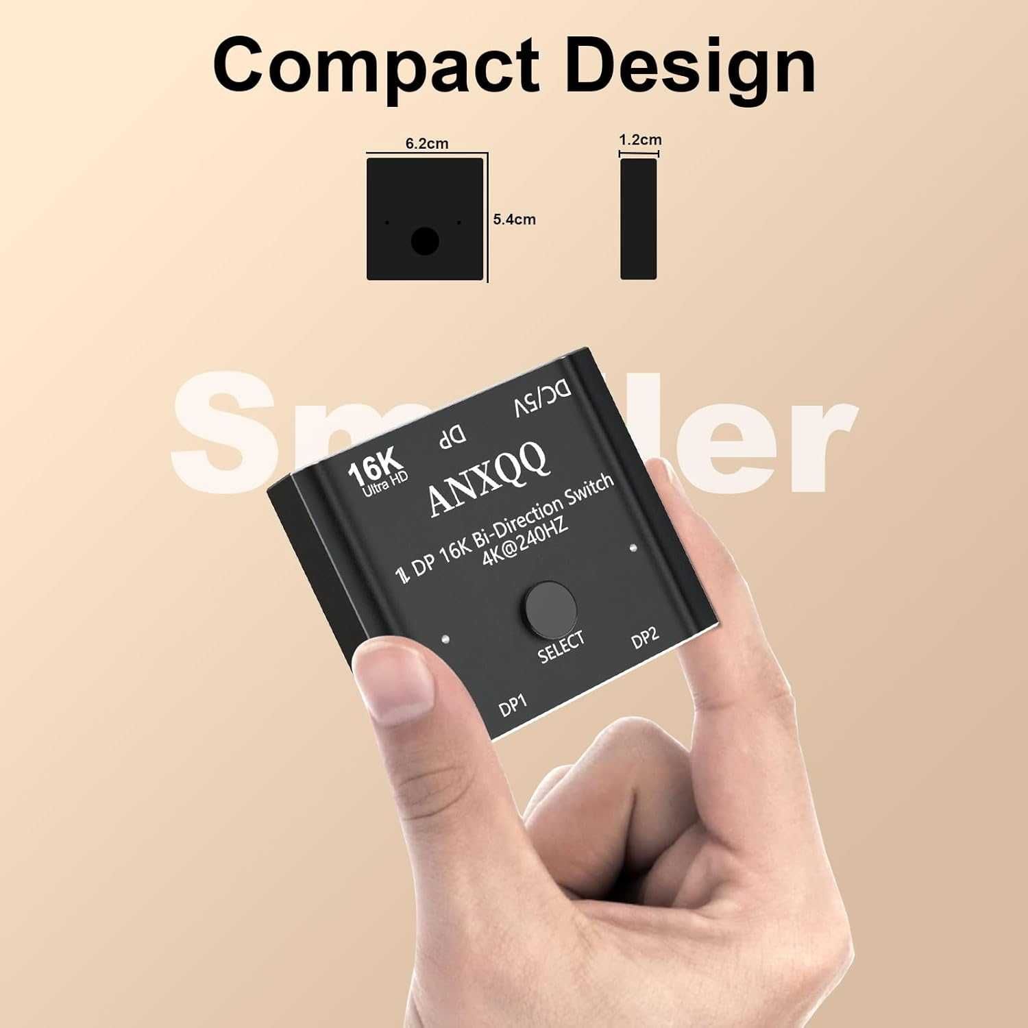 Switch Displayport 16K Splitter 2in 1Out Splitter Bidirecțional 8K-4k