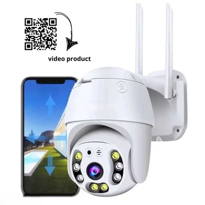 Camera rotativa de exterior, IP, full HD, detectie miscare, microfon