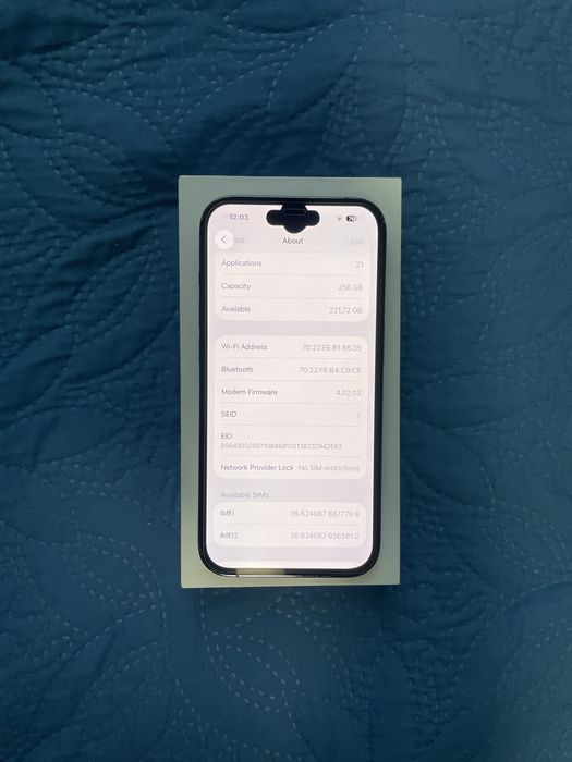 iPhone 14 Pro 256GB Отключен