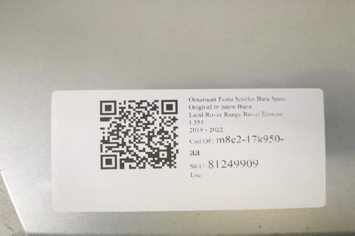 Орнамент Декоративна Лайсна Спойлер Задна Броня Оригинален В Добро Със