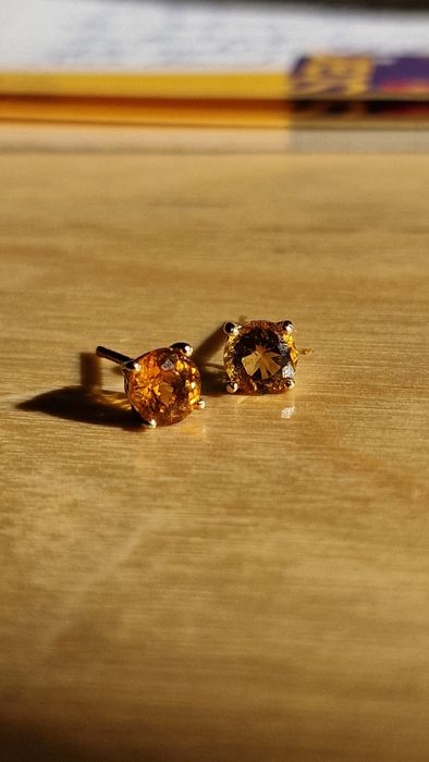 Cercei aur 14k cu citrin natural
