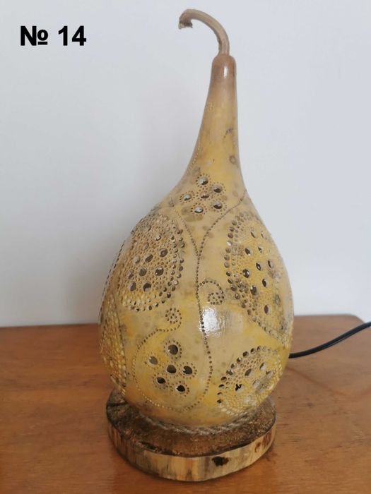 Декоративна лампа от кратуна