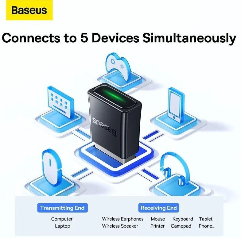 Адаптер-переходник Baseus BA07 Wireless черный Bluetooth 5.3