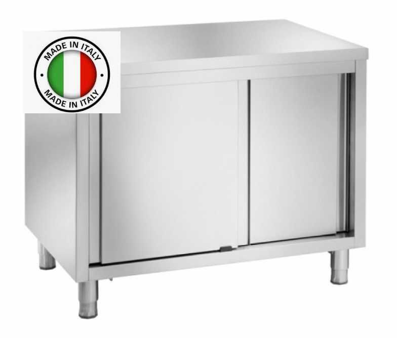 AMITEK Italy TDA157 - Masa inox tip dulap, Dulap inox 1500 mm