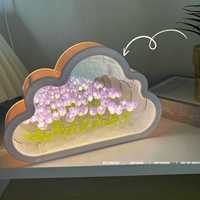 Тюльпан облако ночник настольный световой, эффект  размножения.