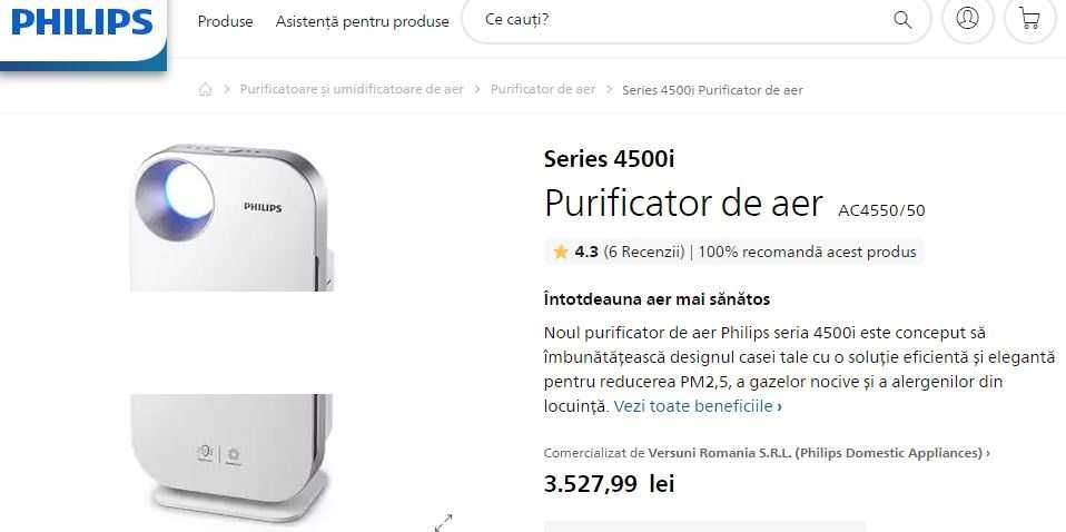 Philips Series 4500i Purificator de aer