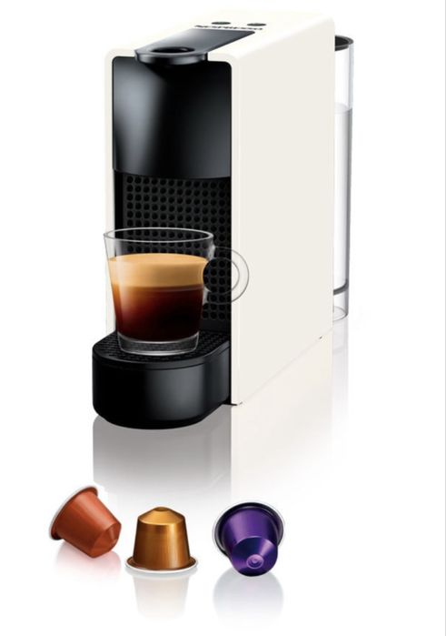 Кафемашина с капсули NESPRESSO ESSENZA MINI БЯЛА с поставка за капсули