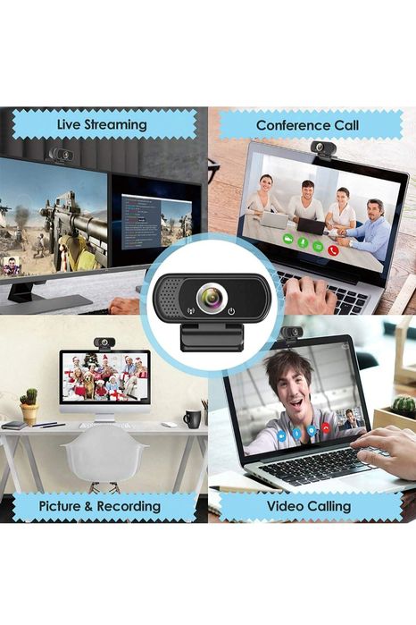 Cameră video full HD cu tripod.