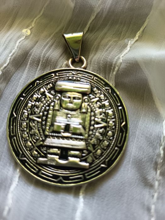 Pendativ aztec din argint 925