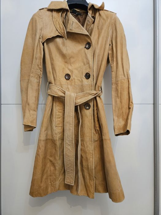 Trenci piele naturala Zara ,culoare camel