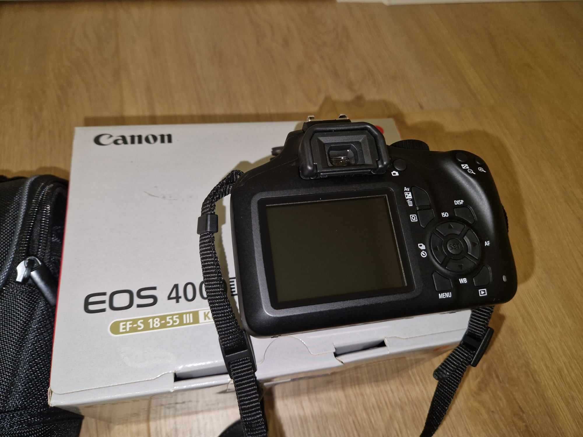 Фотоапарат Canon eos 4000d + обектив 18-55 + калъф