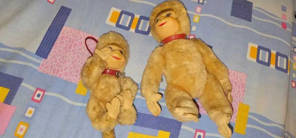 Rare Vintage anii 1960 Schuco Maimuță Blondă Germană Jucărie