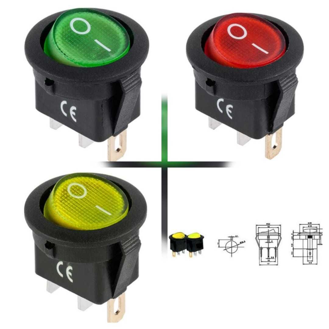 Buton 12V Led Intrerupator 12V Led Intrerupator Basculant 12V Led